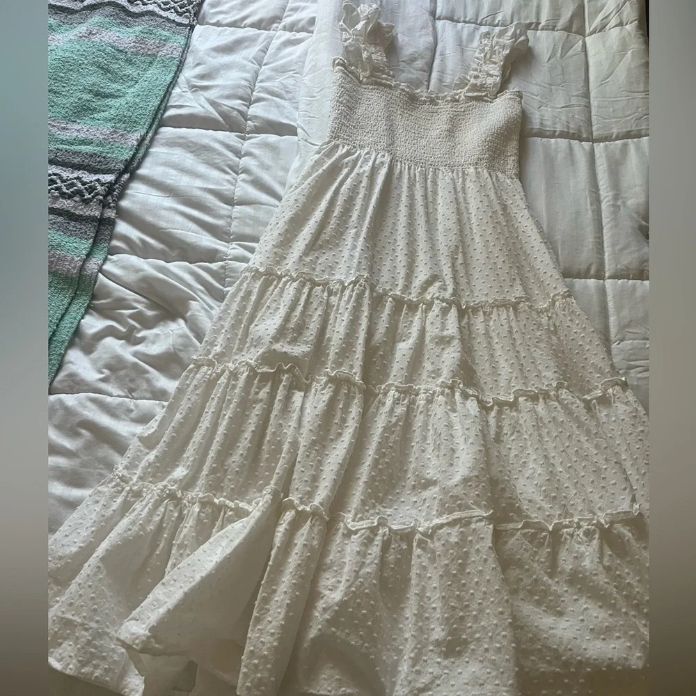 White Tiered Sundress - Picture 2 of 4